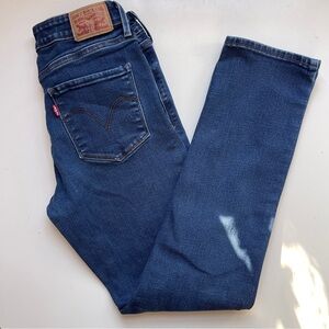 Levi's Dark Blue Denim Mid Rise Skinny W28L30
